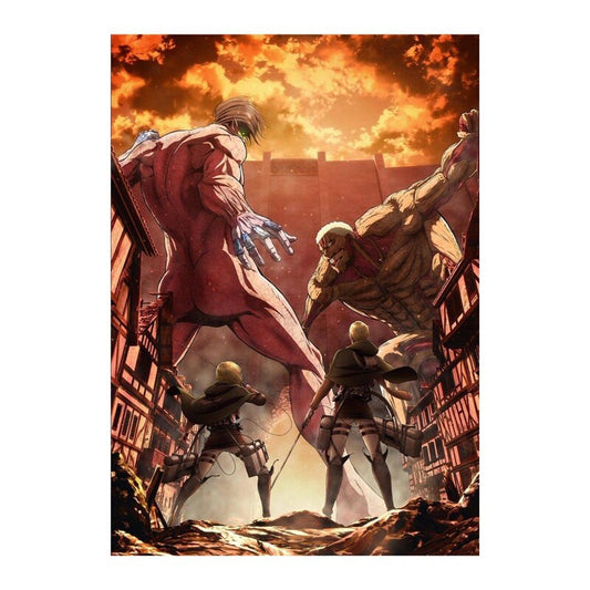 Eren vs Reiner Posters Attack on Titan Merch