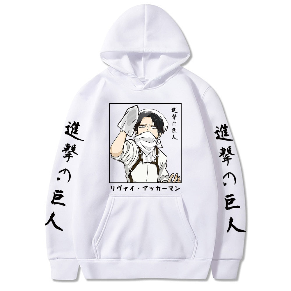 Captain Levi Cleaning Hoodie Attack on Titan Merch