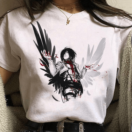Angel Mikasa Shirt Attack on Titan Merch