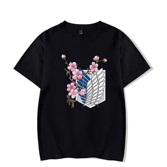 Pink Blossom Emblem Shirt Attack on Titan Merch
